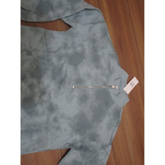 NWT Gap Quarter-Zip Sweatshirt Fleece Dress  Long Sleeve Teal Ether assorted - Picture 5 of 10